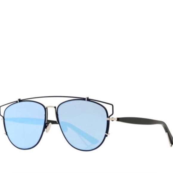 Dior Accessories - Dior Blue and Black Aviator Sunglasses